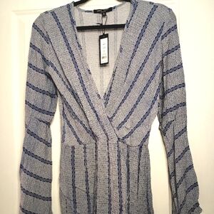 Romeo & Juliet Couture Black and White Patterned Jumpsuit